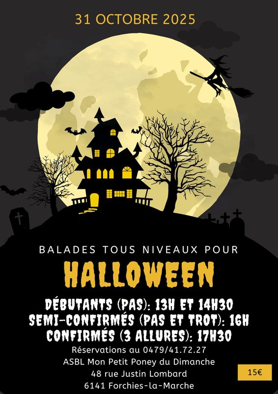Balade d'Halloween à cheval/poney