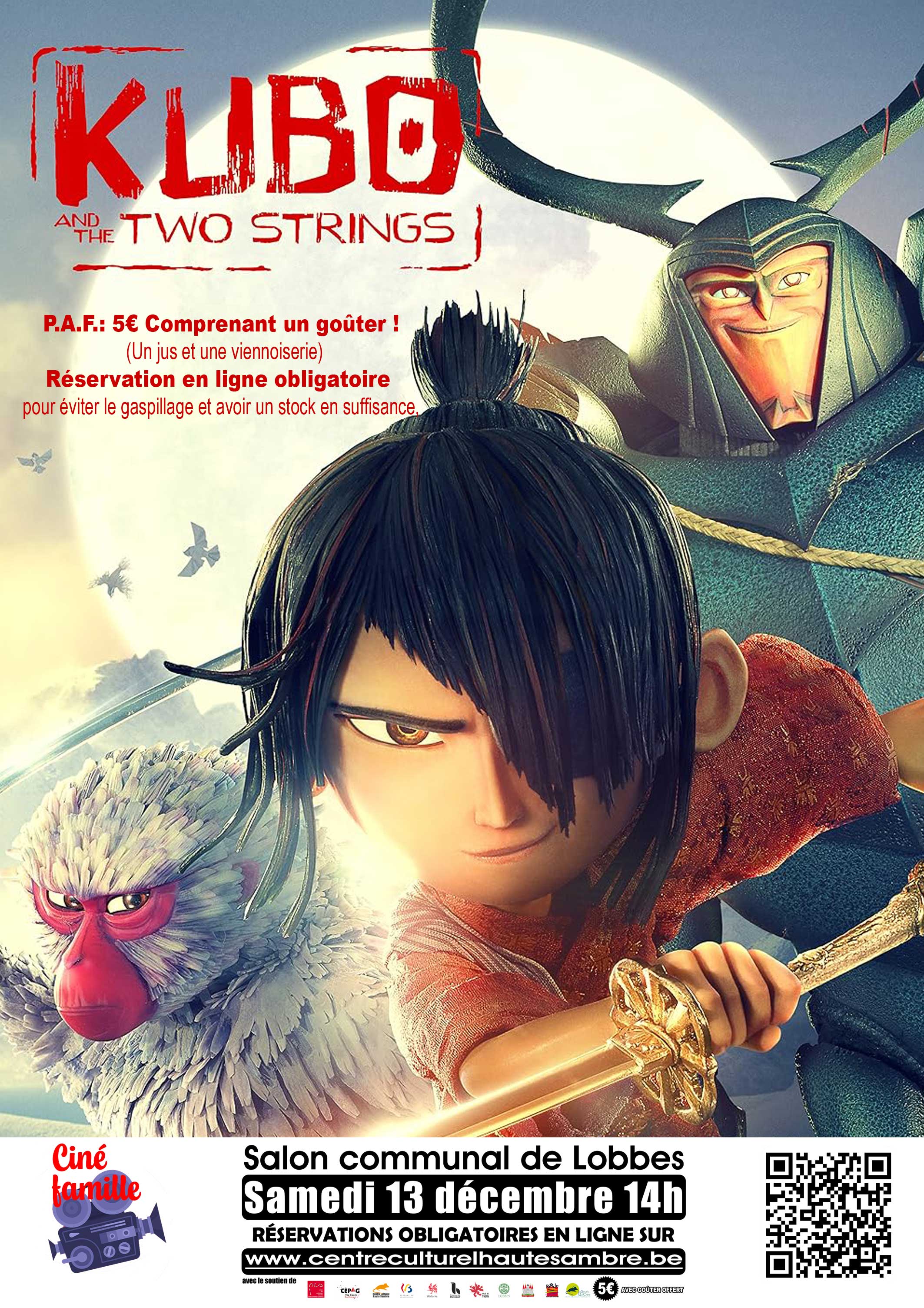 Ciné-Famille « Kubo et l’Armure magique » à Lobbes 