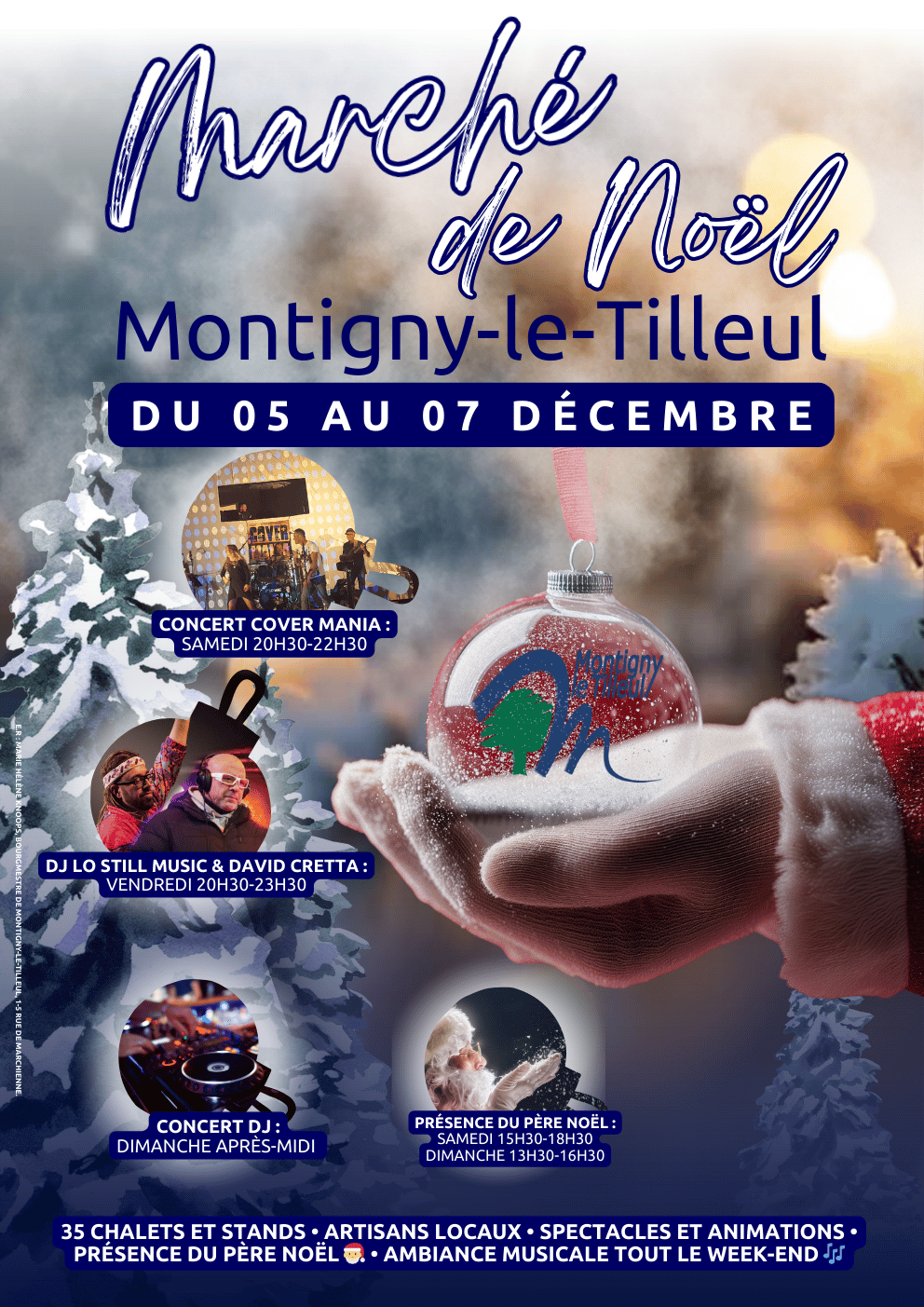 Affiche du marché de noël de Montigny-le-tilleul