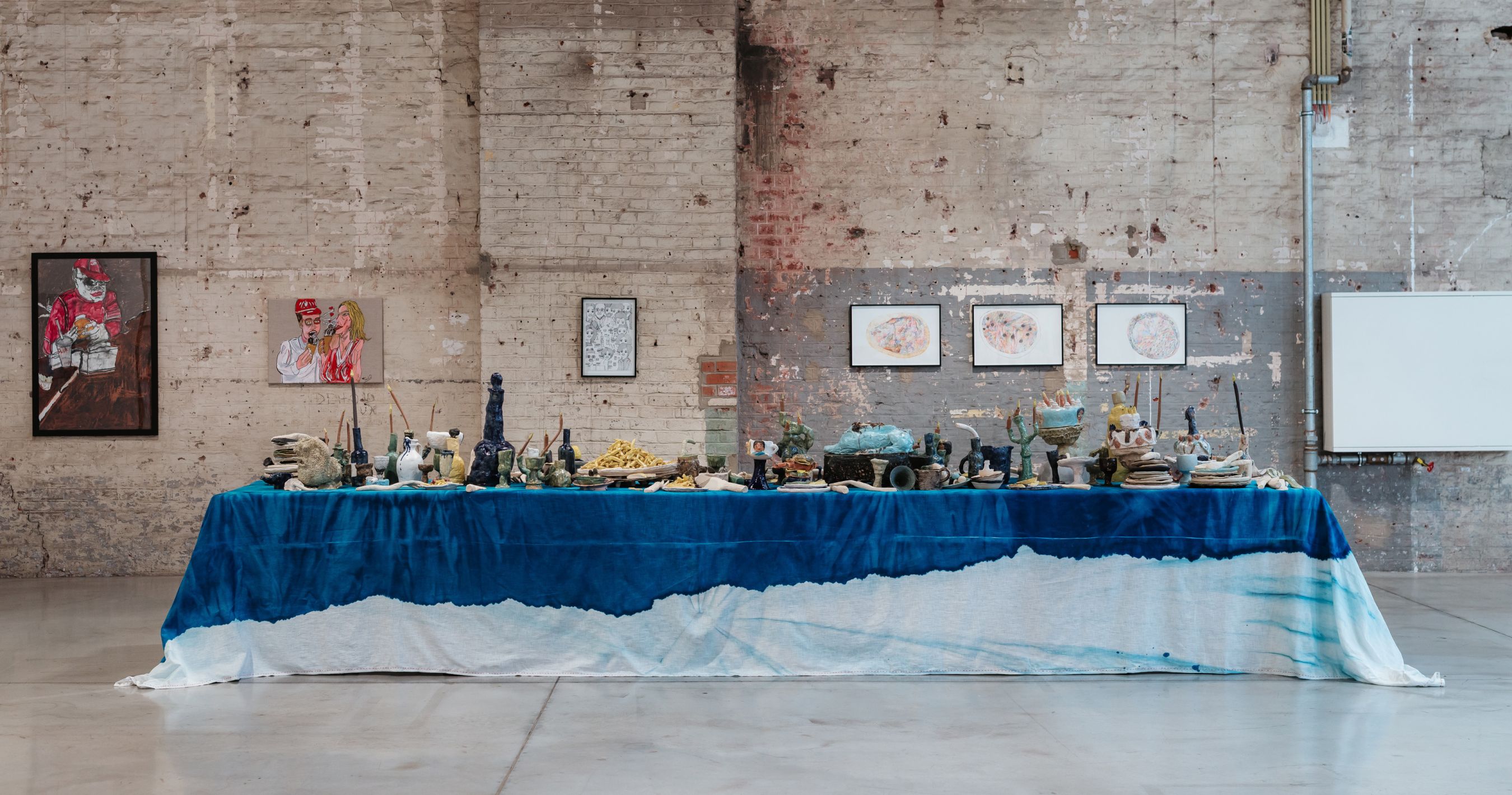  Sarah Albert, Marie Bodson, Laura Delvaux, Anaïd Ferté, Martin Lafaye, Pascal Leyder, Aurélie Mazaudier, Marcel Schmitz, Christian Vansteenput Le Banquet, 2024-2025