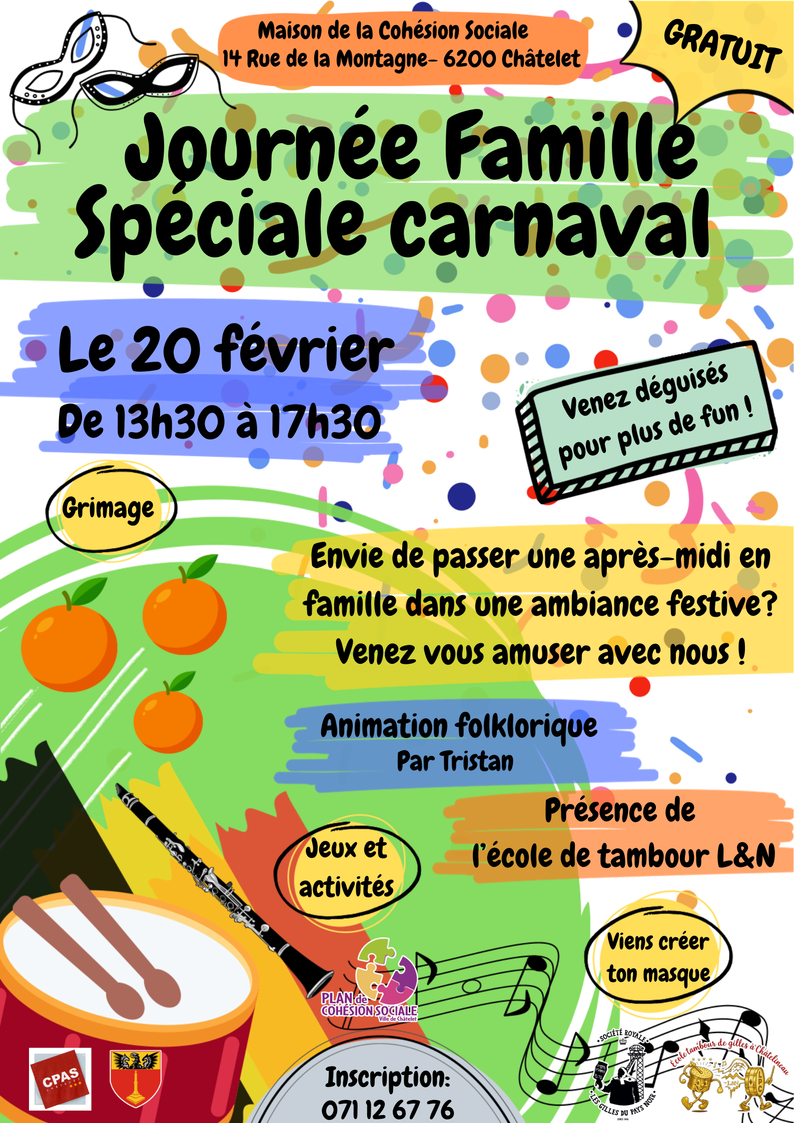 JOURNÉE FAMILLE SPÉCIALE CARNAVAL