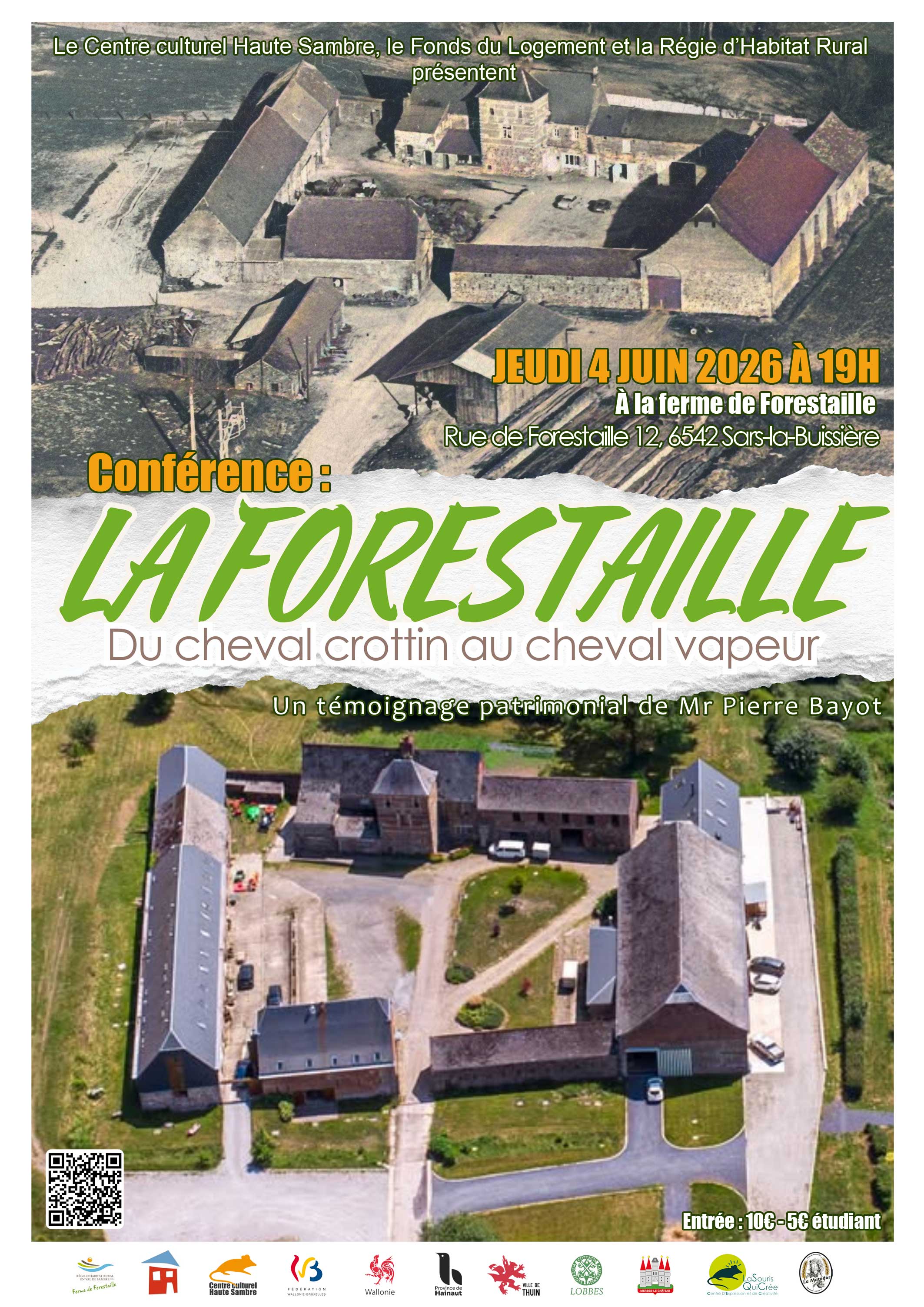 Conf&eacute;rence : La Forestaille &laquo; Du cheval crottin au cheval vapeur &raquo;. 4 juin &agrave; 19h00 - 21h00 10&euro; 