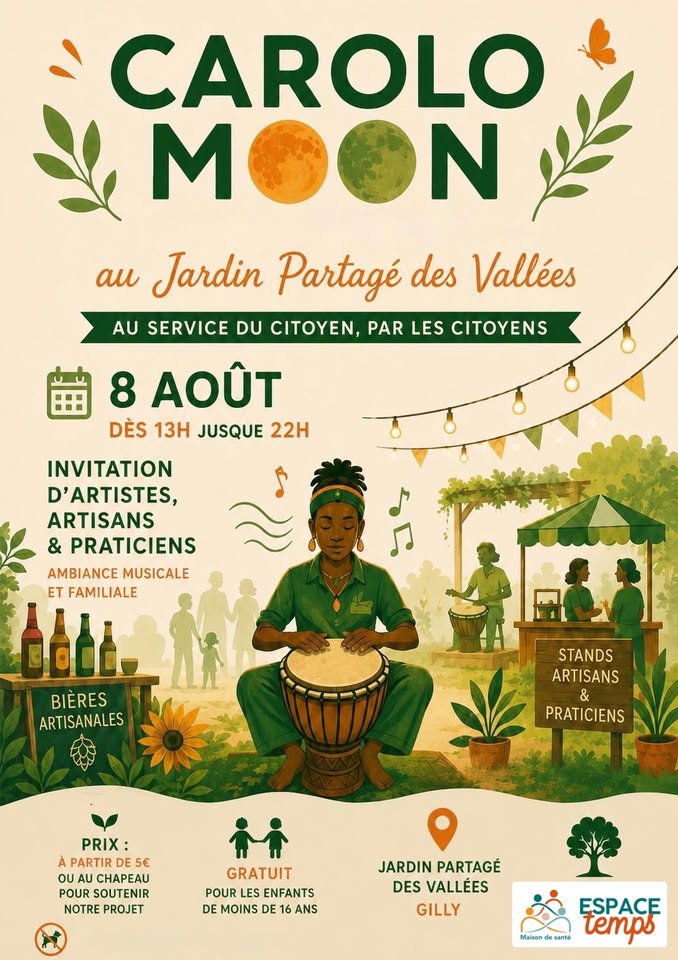 Carolo Moon au Jardin Partag&eacute; des Vall&eacute;es