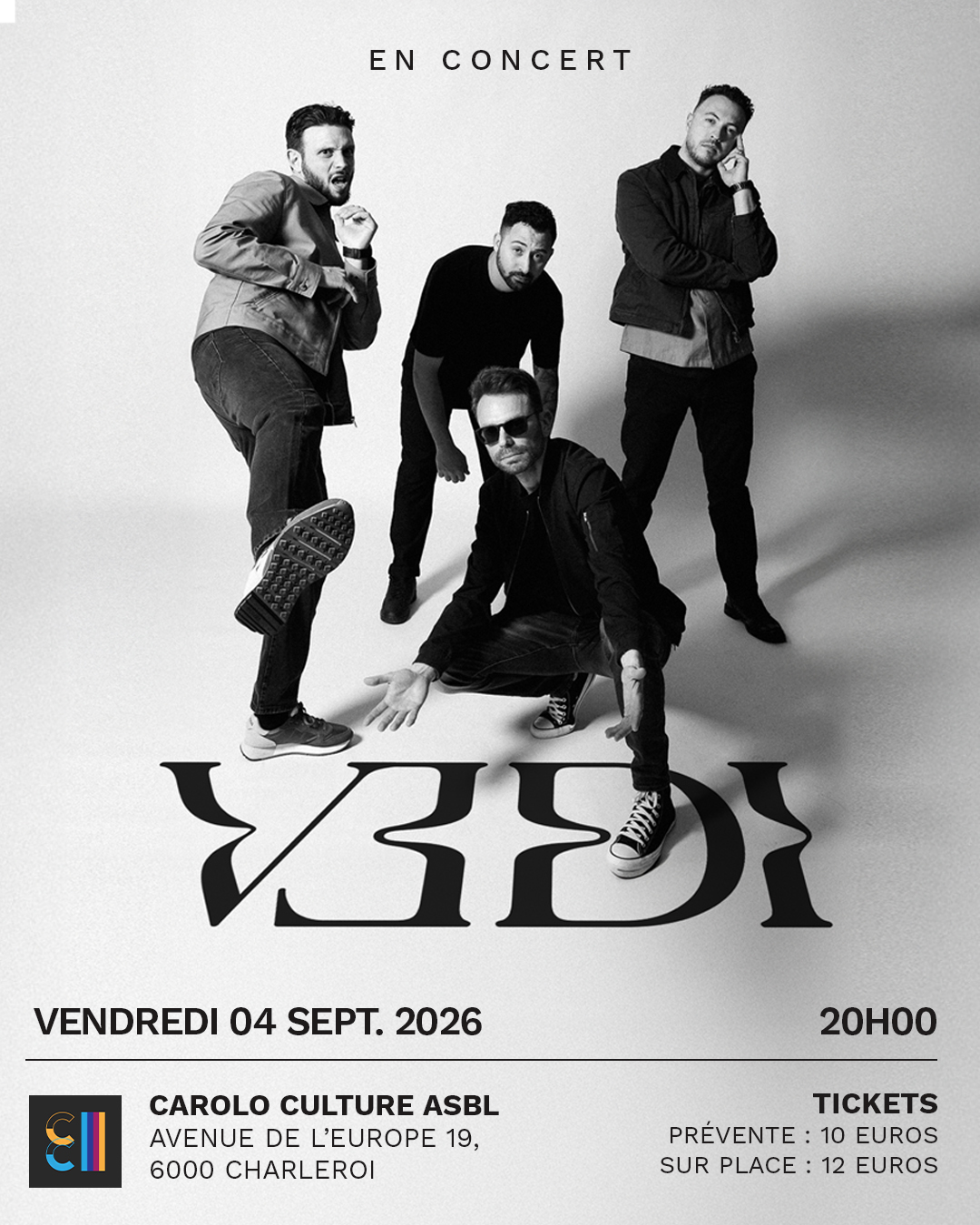 Affiche du concert de VEDI au Carolo Culture