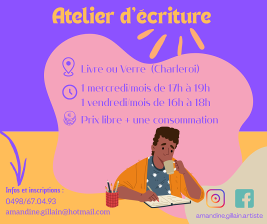Donnez rendez-vous à vos mots deux fois par mois au Livre ou Verre.