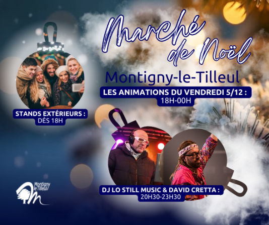 Programme du Vendredi du marché de noël de Montigny-le-tilleul