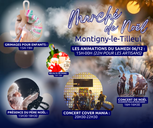 Programme du Samedi du marché de noël de Montigny-le-tilleul