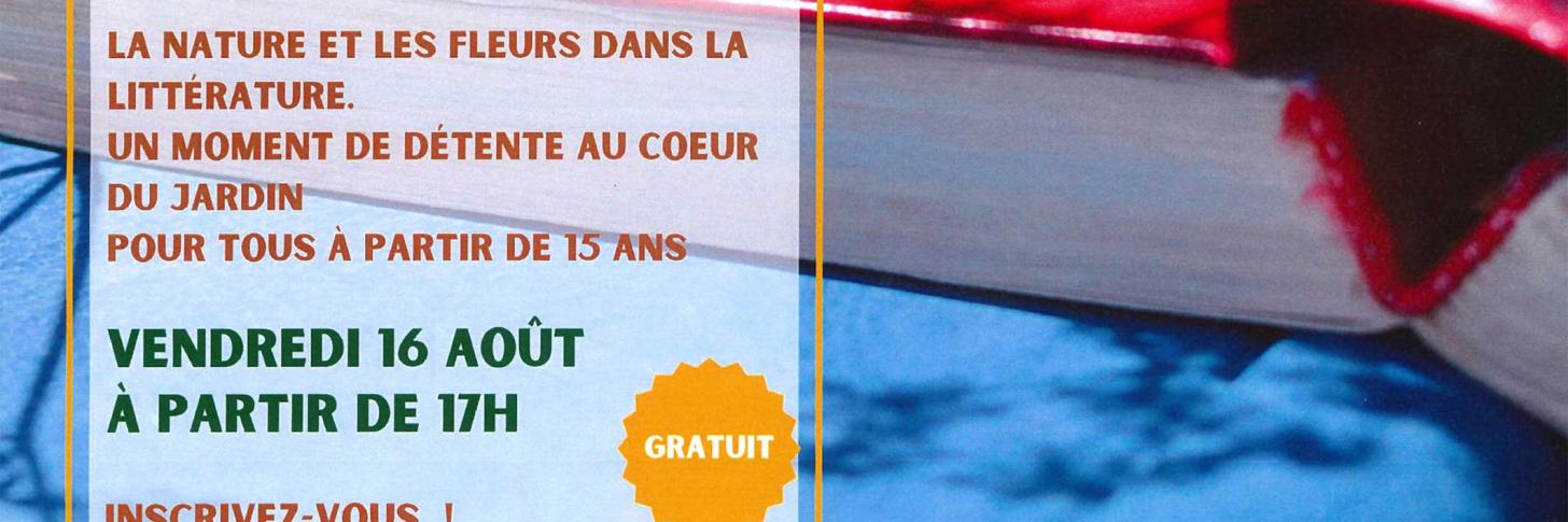 Workshop : Lecture vivante dans le jardin