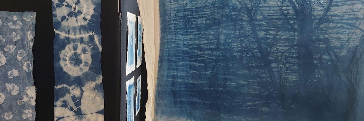 Mon autoportrait au cyanotype et Tie&Dye