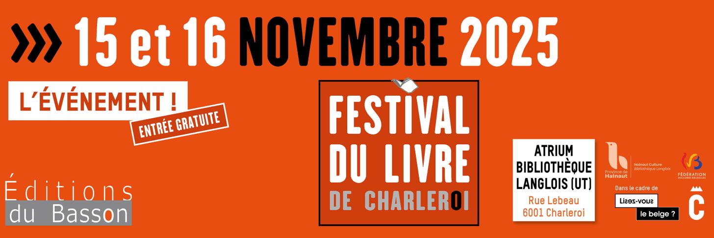 Festival du livre de Charleroi 15-16 Nov 2025