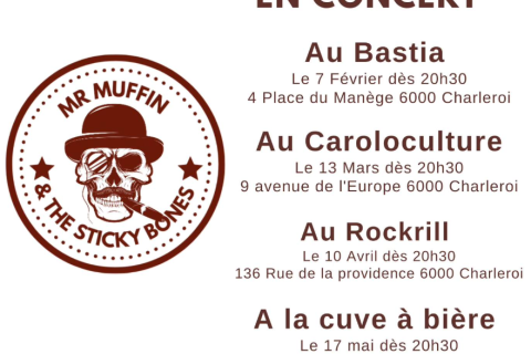 Mr Muffin & the sticky bones en concert à la Cuve à Bière