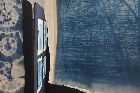Mon autoportrait au cyanotype et Tie&Dye