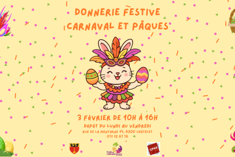 DONNERIE FESTIVE CARNAVAL & PÂQUES