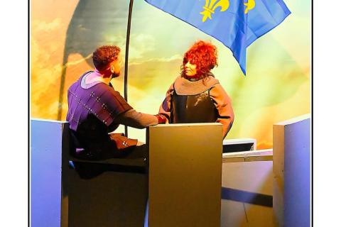 Ad&eacute;la&iuml;de dans le r&ocirc;le de Jeanne d'Arc