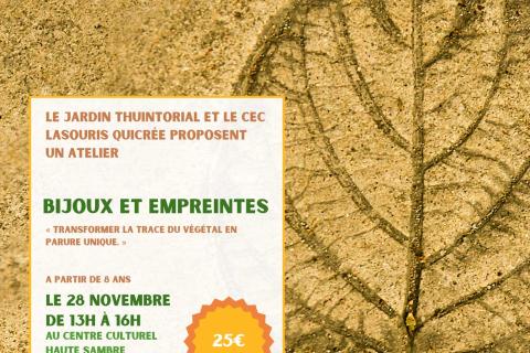 Workshop : Bijoux & empreintes