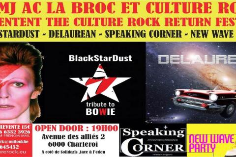 MJ ACJ "La Broc" - FESTIVAL : BLACKSTARDUST (TRIBUTE TO BOWIE) + DELAUREAN + SPEAKING CORNER + NEW WAVE PARTY